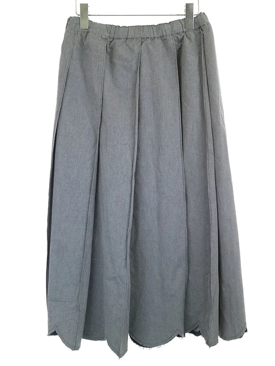 COMME des GARCONS ローブドシャンブル コムデギャルソン 02SS 製品染めスカラッププリーツスカート