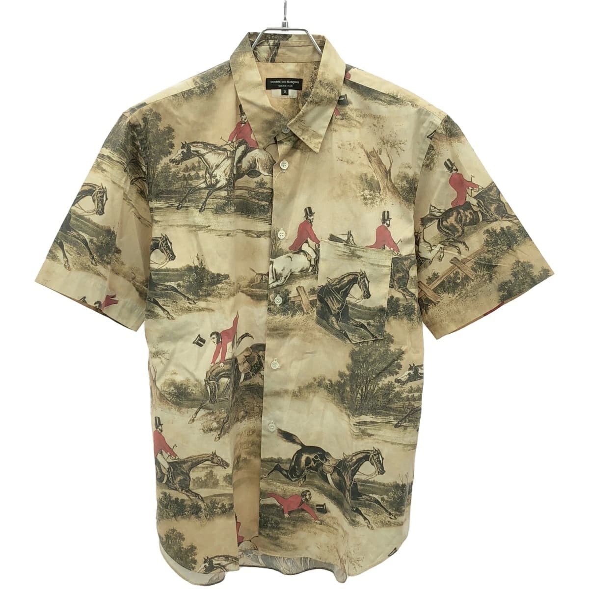 COMME des GARCONS コム デギャルソンオムプリュス 16SS Broken Tailoring 風景画プリント ショートスリーブシャツ PQ-B054