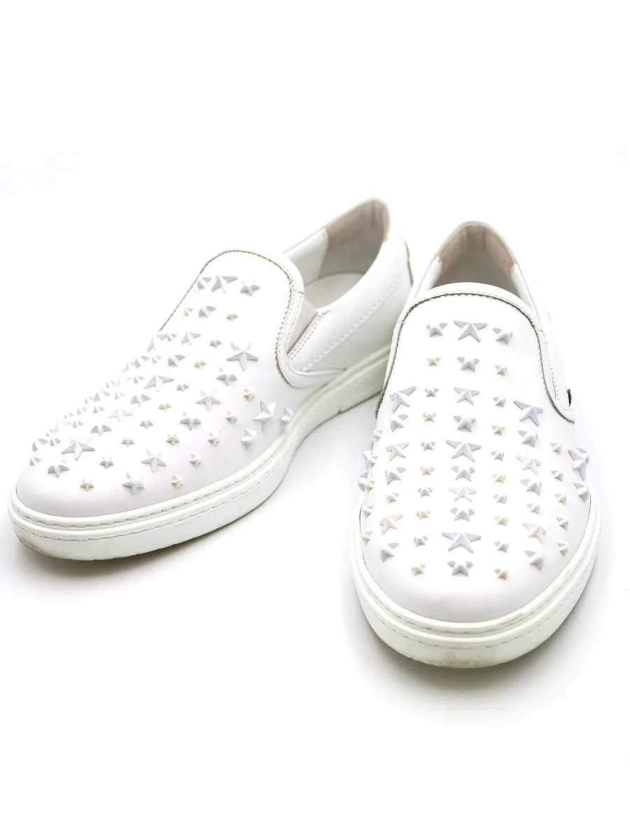 JIMMY CHOO ジミー チュウ スタースタッズスリッポンレザースニーカー