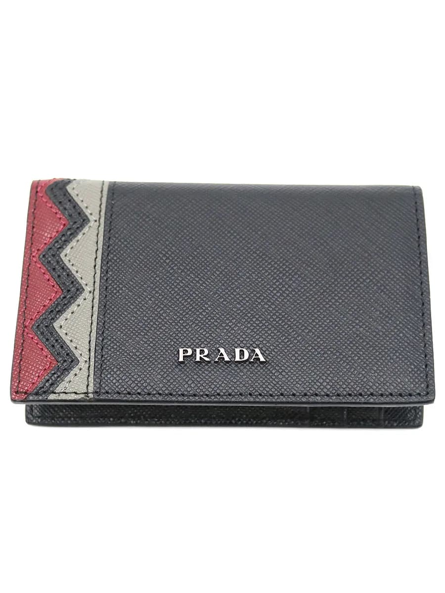 PRADA PRADA 二つ折りレザーカードケース