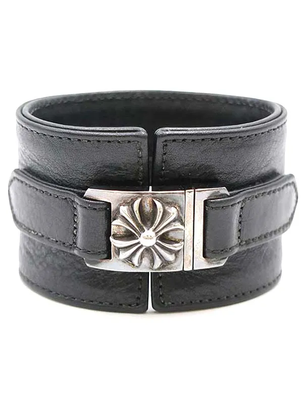 CHROME HEARTS クロムハーツ HARNESS CLASP ワイドハーネスクラスプ レザーブレスレット