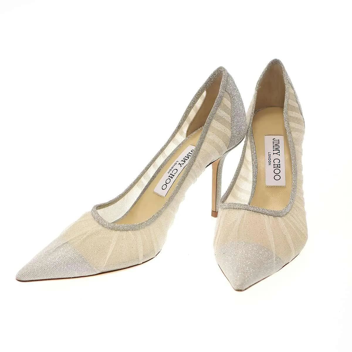 JIMMY CHOO ジミー チュウ Love 85 グリッターチュールパンプス