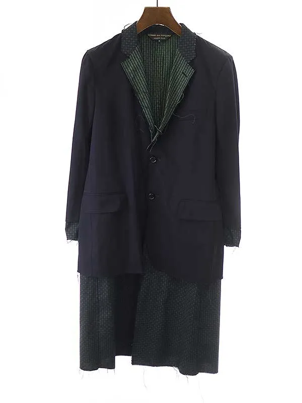 COMME des GARCONS コム デギャルソンオムプリュス カットオフレイヤードロングジャケット