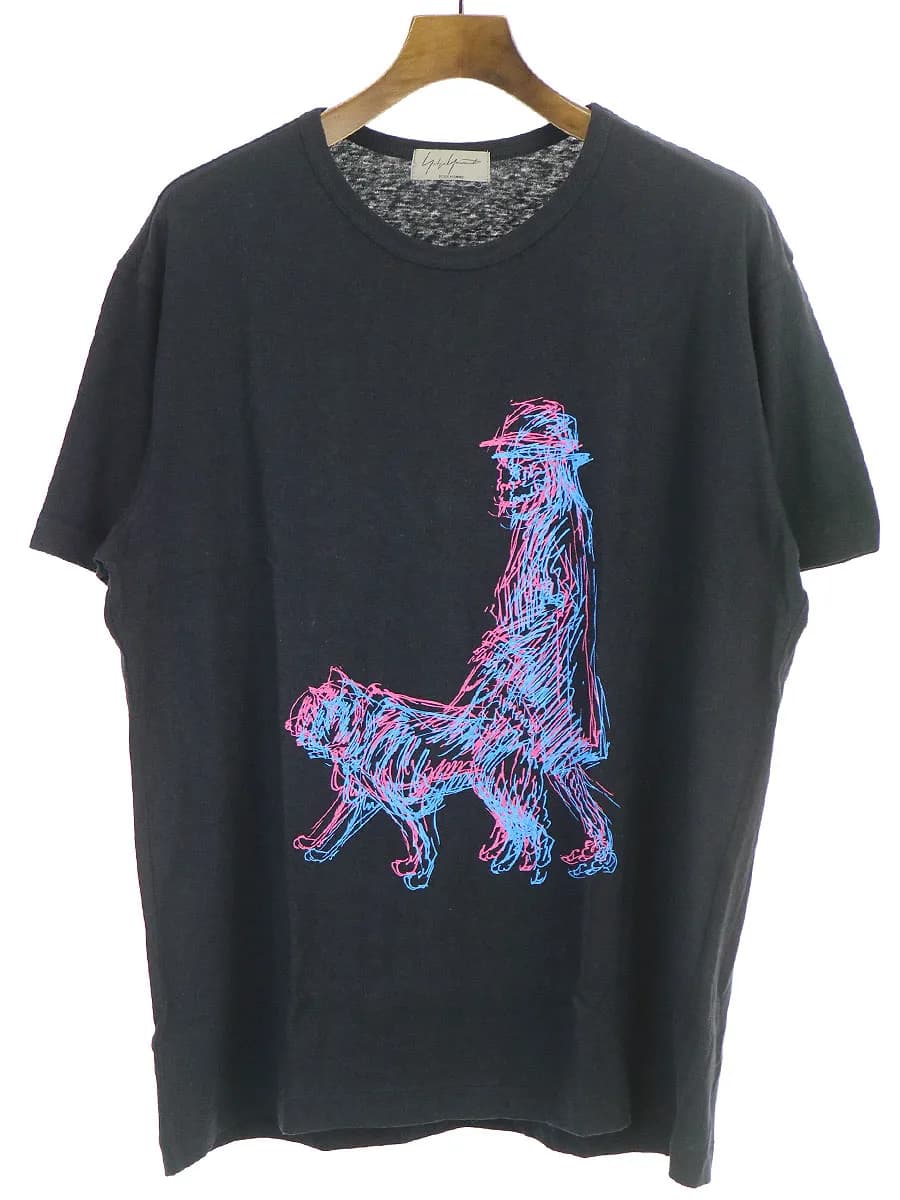 Yohji Yamamoto ヨウジヤマモト プール オム 16SS 朝倉優佳 デッサンプリントTシャツ