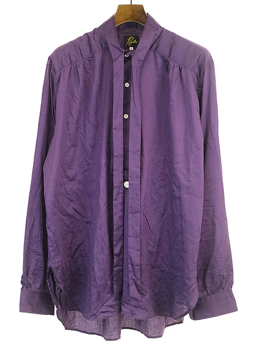 NEEDLES ニードルス Ascot Collar EDW Gather Shirt 長袖シャツ