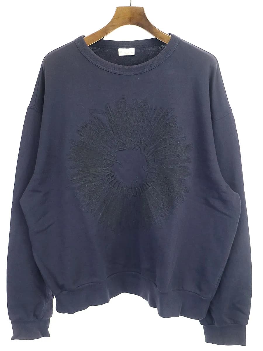 DRIES VAN NOTEN ドリスヴァンノッテン 17SS LOOK54 フロント刺繍オーバーサイズスウェット