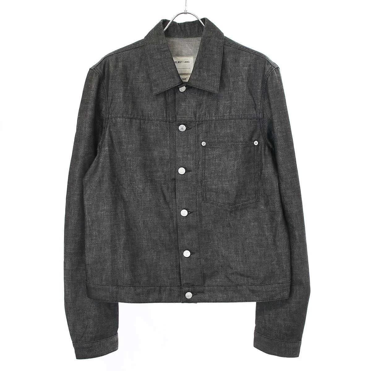 HELMUT LANG ヘルムート ラング TREATED RAW DENIM SLIM 1POCKET デニムトラッカージャケット