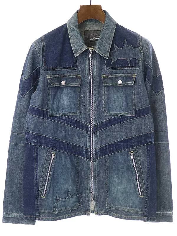 UNDERCOVER アンダーカバー 01AW DAVF期 パッチワークジップデニムジャケット