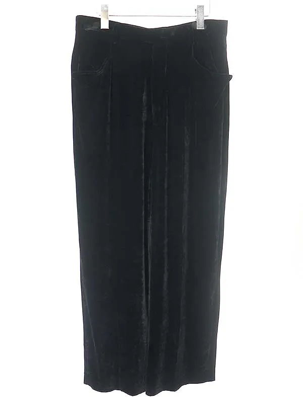 Rick Owens リックオウエンス 17AW ベルベットワイドトラウザーパンツ