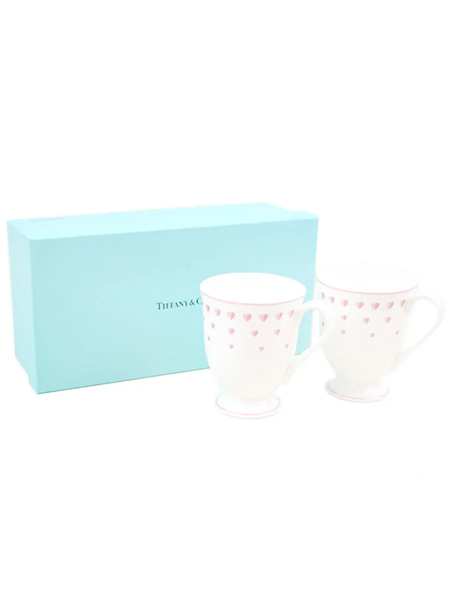Tiffany & Co. ティファニー ティファニーピンクハートマグ ハートプリントティーカップセット