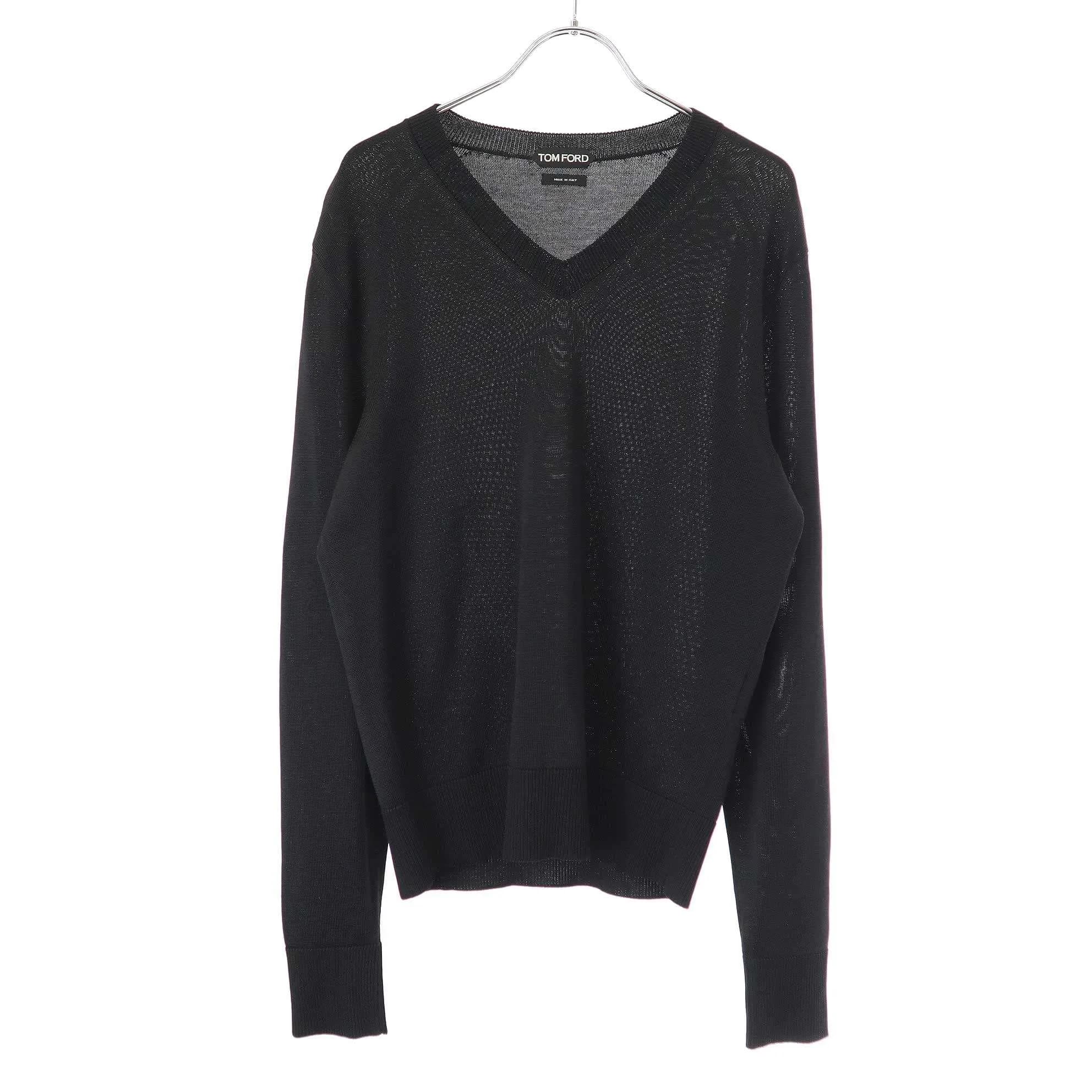 TOM FORD トム フォード Vネックシルクニットセーター