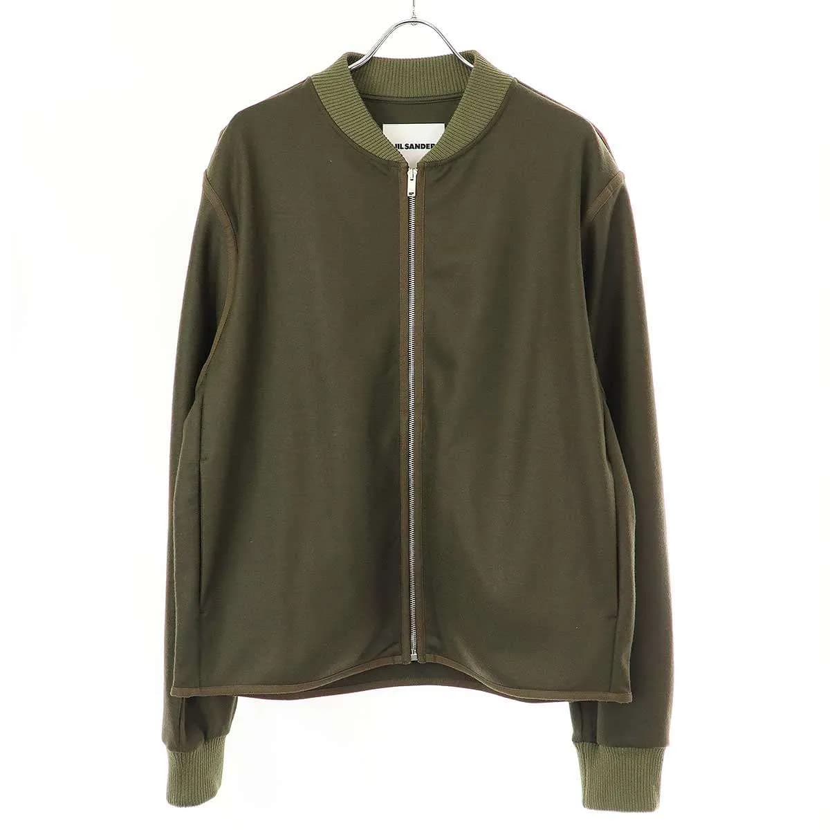 JIL SANDER ジルサンダー 22AW フラノウールジップアップボンバージャケット
