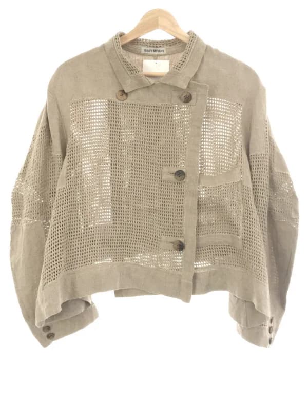 ISSEY MIYAKE イッセイミヤケ 1994SS メッシュ切替リネンジャケット