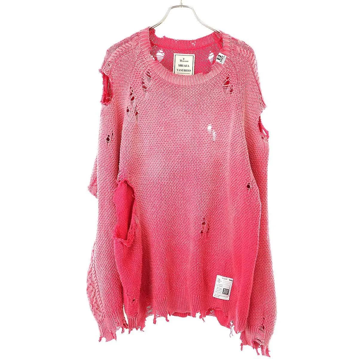 Maison MIHARA YASUHIRO メゾン ミハラヤスヒロ 24AW Sun Faded Like Knit Sweater ダメージ加工ニットセーター