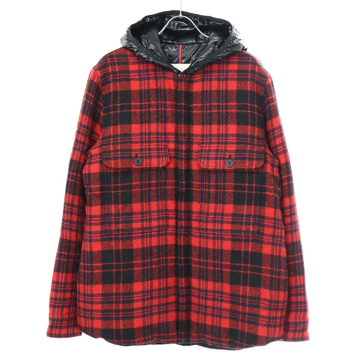 MONCLER モンクレール FLOBRT チェック切替ダウンジャケット