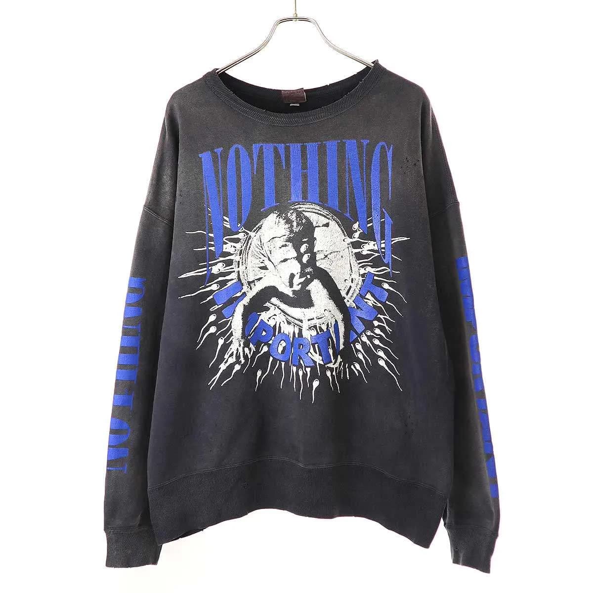 SAINT MICHAEL セントマイケル 24AW KK_CRW SWT/NOTHNG IMP ヴィンテージスウェットットレーナー