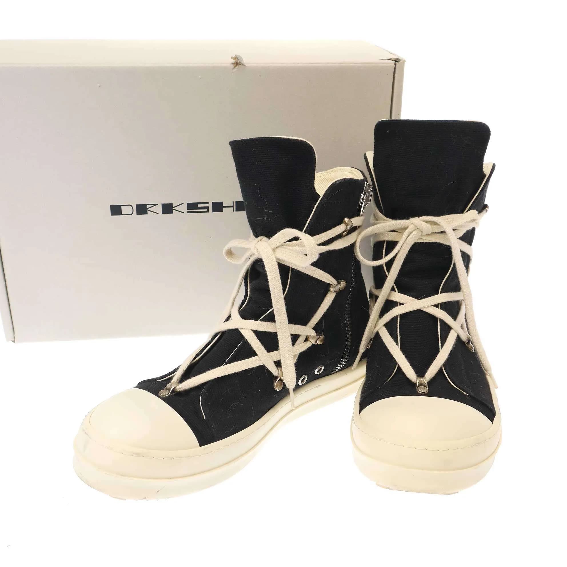 Rick Owens ダークシャドウバイリックオウエンス 18SS Canvas Hexagram Ramones Sneaker ヘキサグラム ラモーンズ スニーカー DU18S3805/CVP
