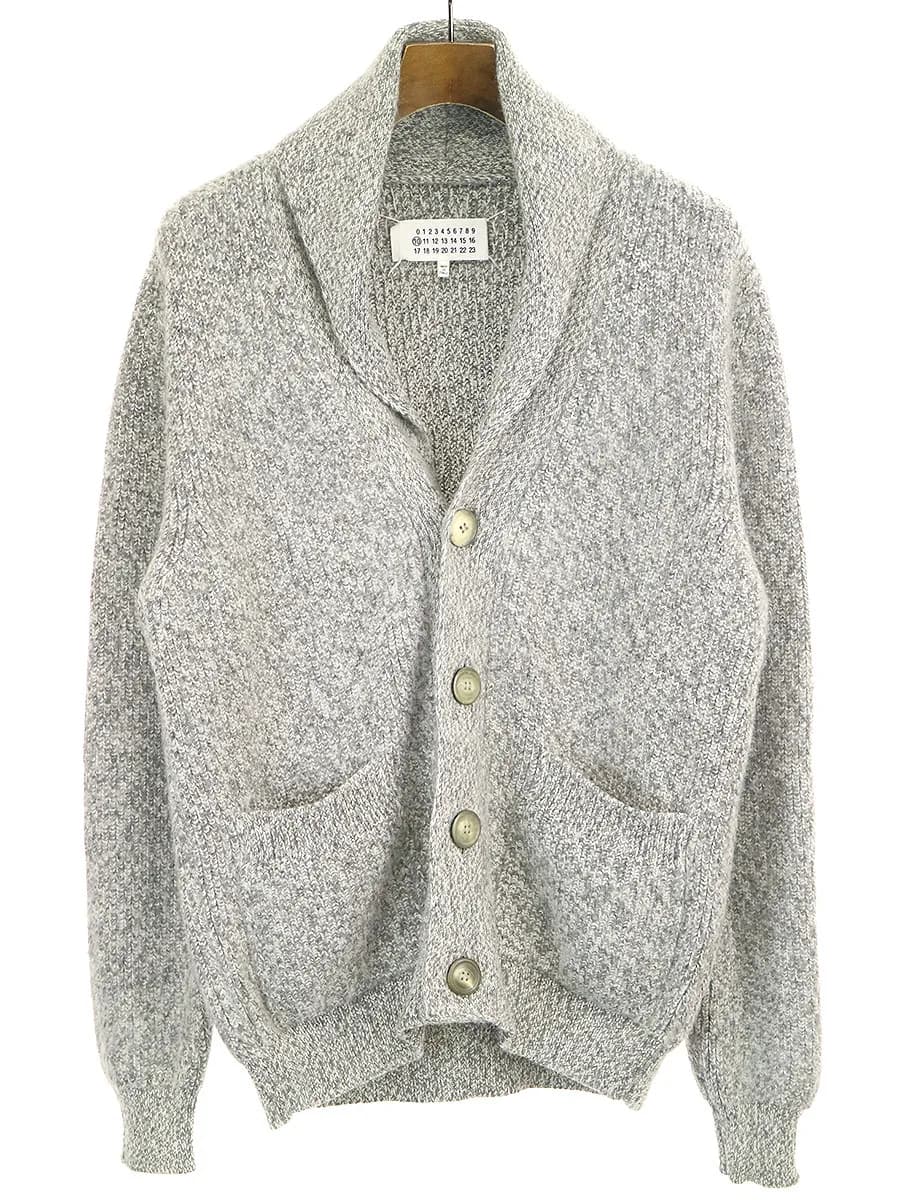 Maison Margiela メゾンマルタンマルジェラ10 12AW ショールカラーアルパカウールニットカーディガン