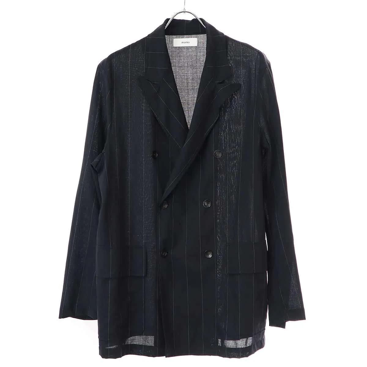 marka マーカ 23SS W.B SHIRT JACKET ストライプダブルシャツジャケット M23A-11JK01C