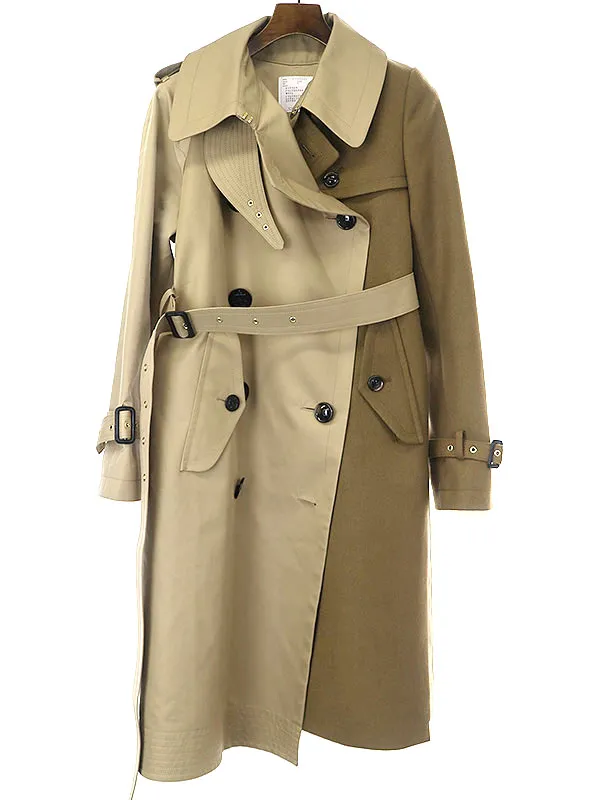 sacai サカイ 21AW コットンギャバジントレンチコート