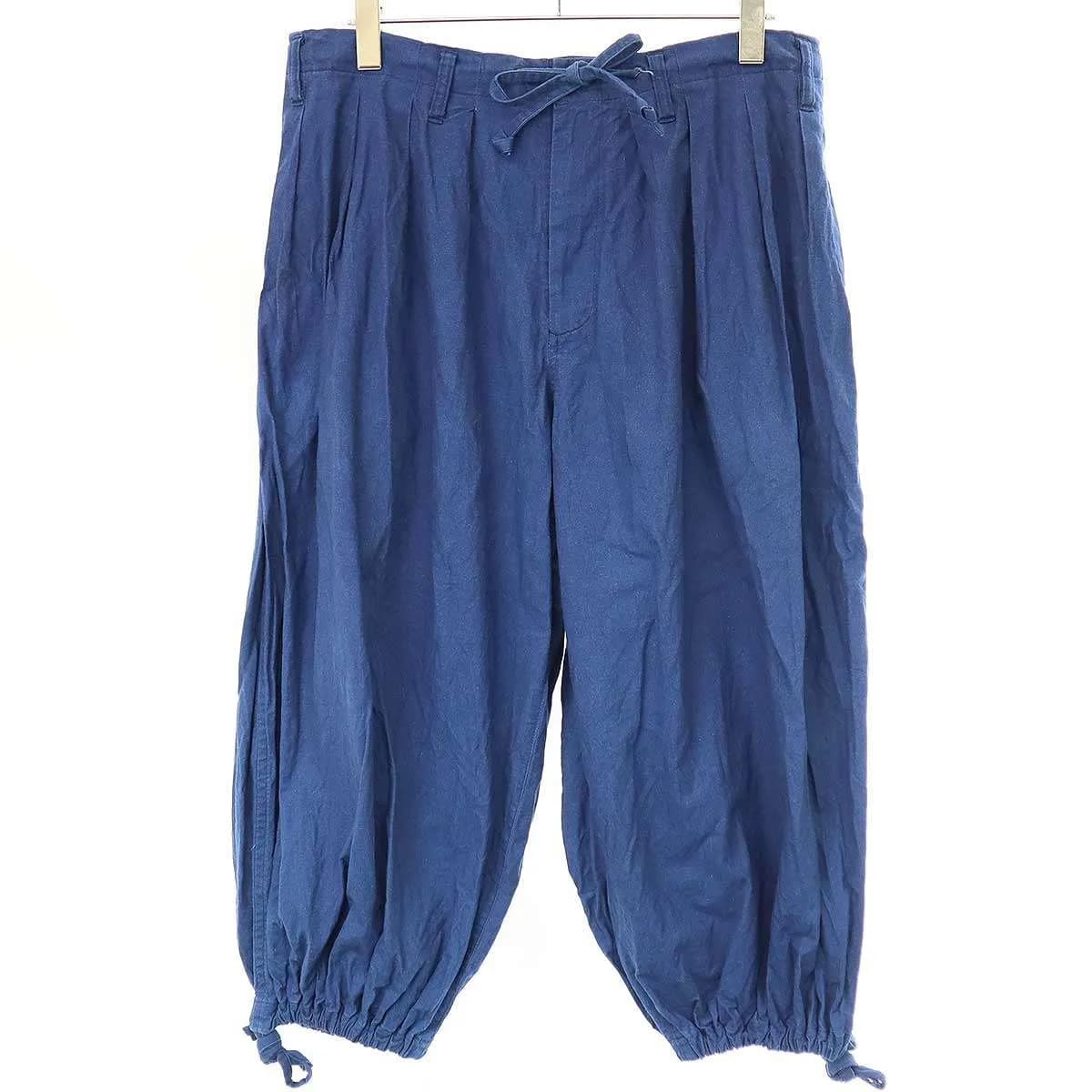 Yohji Yamamoto ヨウジヤマモト プールオム 17SS 製品染めコットンインディゴバルーンパンツ