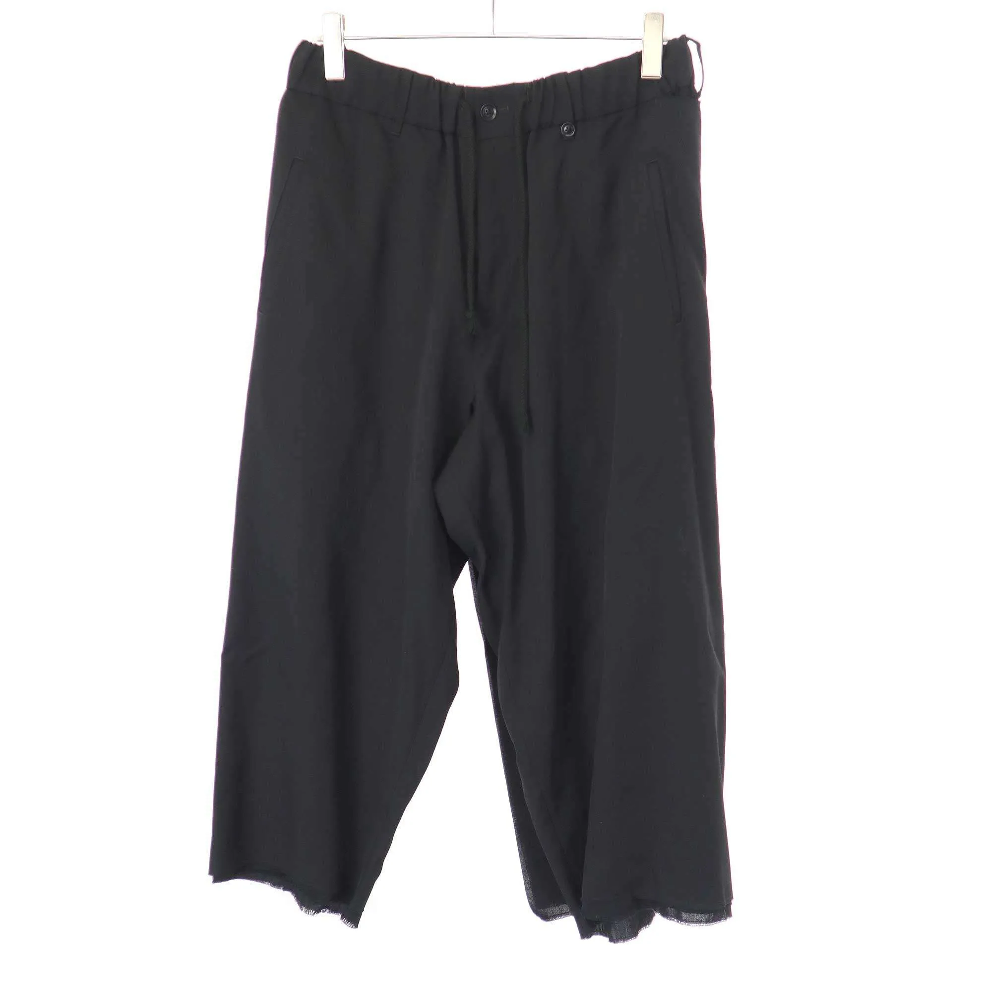 Yohji Yamamoto ヨウジヤマモト プールオム 15AW 3重レイヤードワイドラップパンツ HY-P07-803