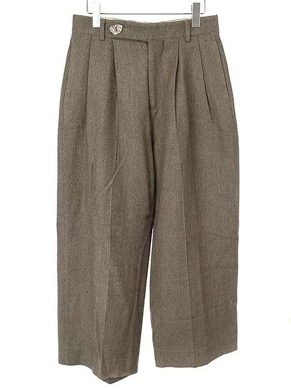 MASU エムエーエスユー 20AW MELANGE TWEED WIDE TROUSER ワイドトラウザーパンツ