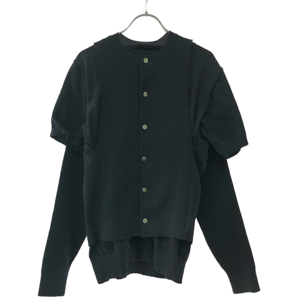COMME des GARCONS コムデギャルソン 19SS ドッキングポリエステルニットカーディガン GC-N008