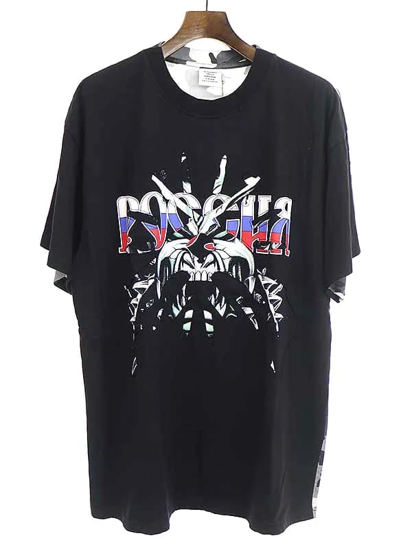 VETEMENTS ヴェトモン 19SS RUSSIA & AMERICA オーバーサイズTシャツ