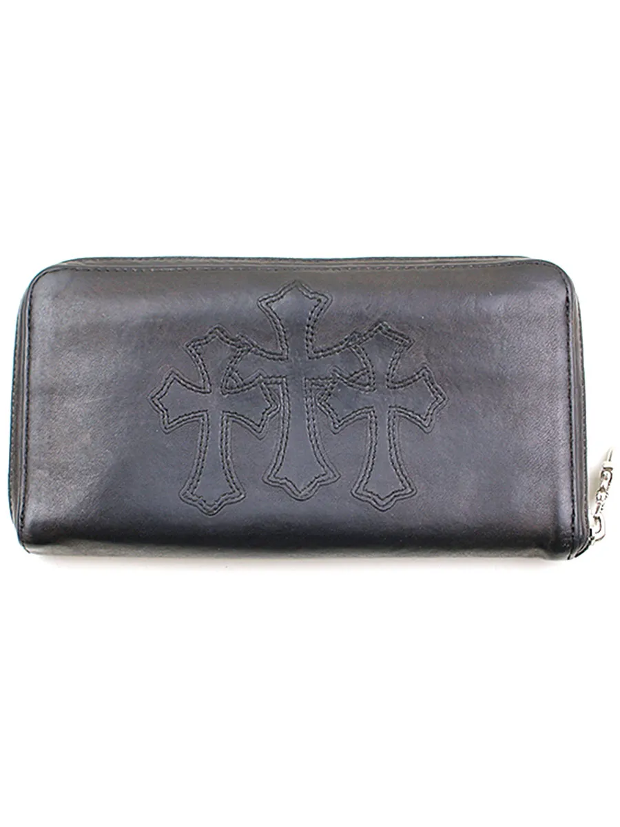 CHROME HEARTS クロムハーツ REC F ZIP 3クロスラウンドジップレザーウォレット