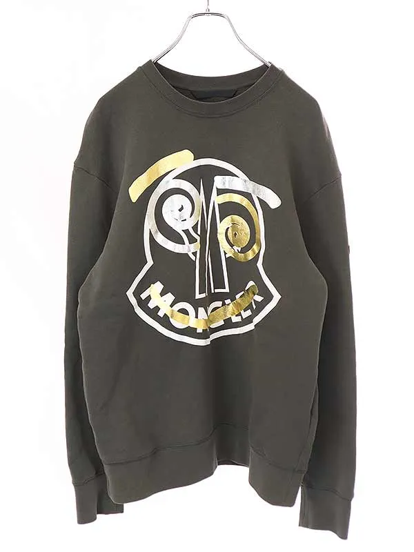 MONCLER モンクレールジーニアス 22AW ロゴプリントクルーネックスウェットトレーナー