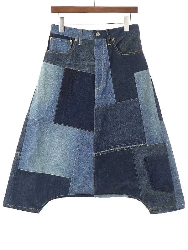 JUNYA WATANABE ジュンヤワタナベコムデギャルソン 18AW パッチワークサルエルデニムパンツ