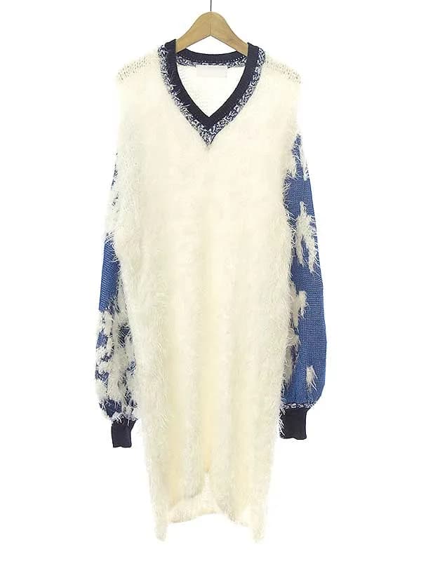 Mame Kurogouchi マメ クロゴウチ 19AW ボリュームアームニットワンピース