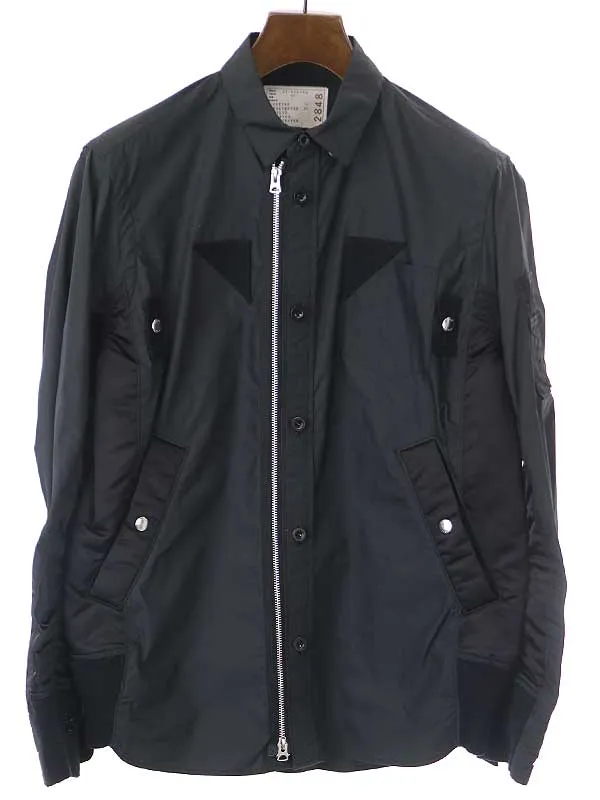 sacai サカイ 22SS COTTON WEATHER SHIRT ナイロンコンビコットンウェザーシャツブルゾン