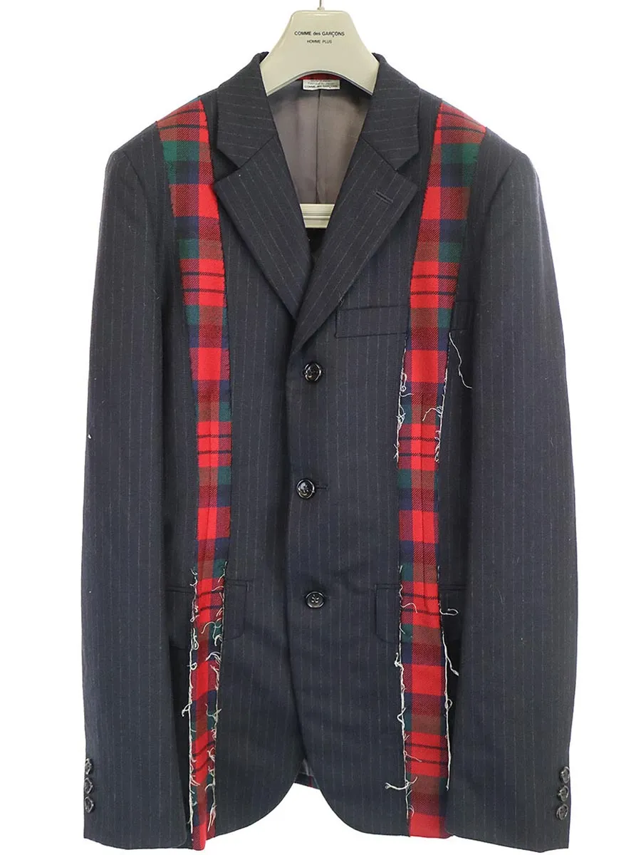 COMME des GARCONS コムデギャルソン オム プリュス 08AW Time for Magic LOOK3 チェックパッチワーク3Bジャケット