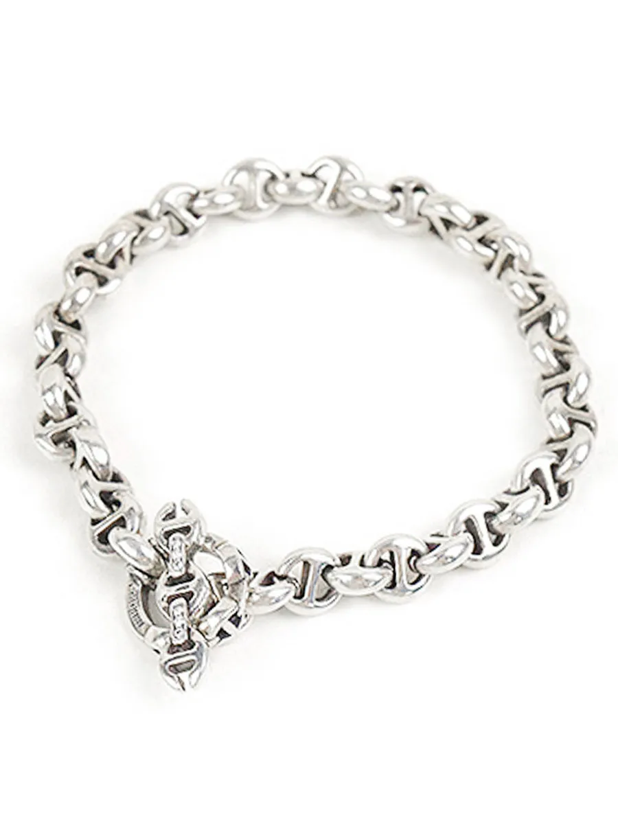HOORSENBUHS ホーセンブース Open Link 5mm Bracelet With Diamonds ダイヤ入りシルバーブレスレット