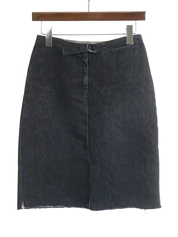 Maison Margiela メゾン マルタン マルジェラ6 01AW HEAVY WEIGHT コットンポリエステルカットオフスカート