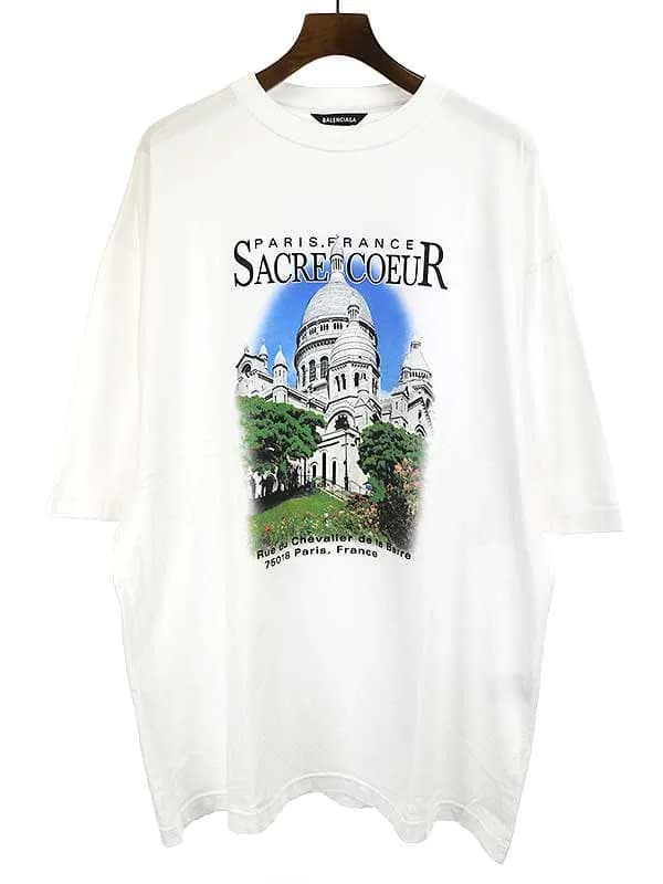 BALENCIAGA バレンシアガ 21SS SACRE COEUR TEE オーバーサイズプリントTシャツ