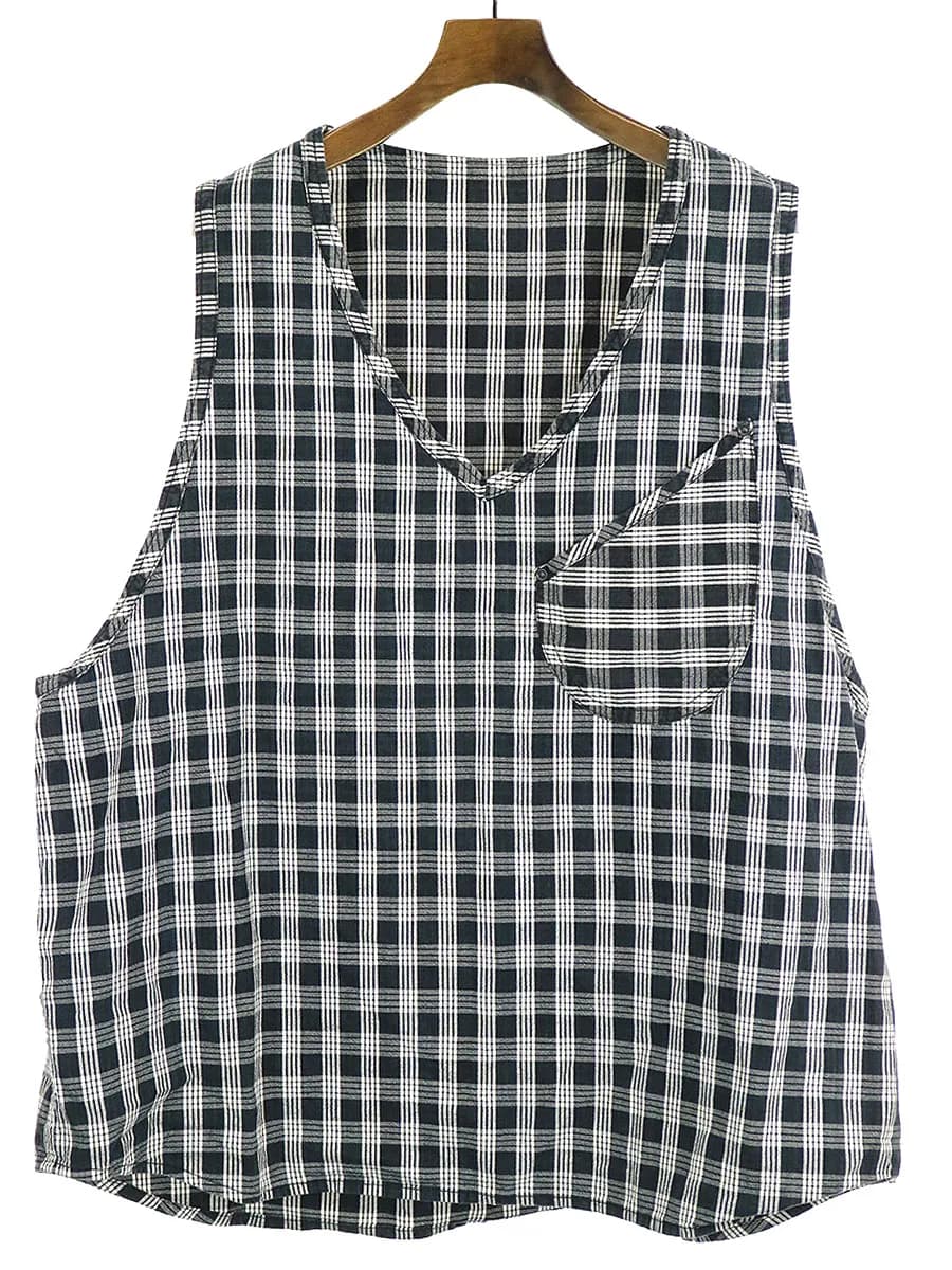 Porter Classic ポータークラシック 17SS PALAKA PULLOVER VEST チェック柄パラカプルオーバーベスト