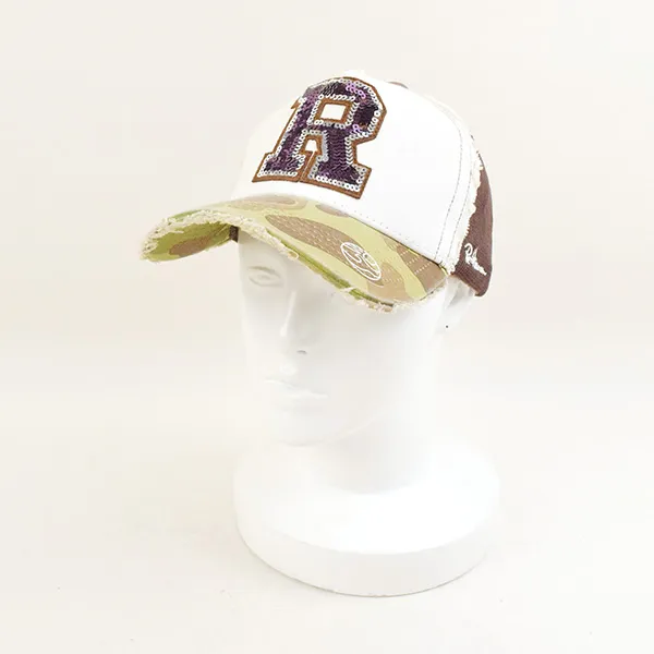 YOSHINORI KOTAKE DESIGN ヨシノリコタケ×ロンハーマン スパンコールRロゴ迷彩メッシュキャップ