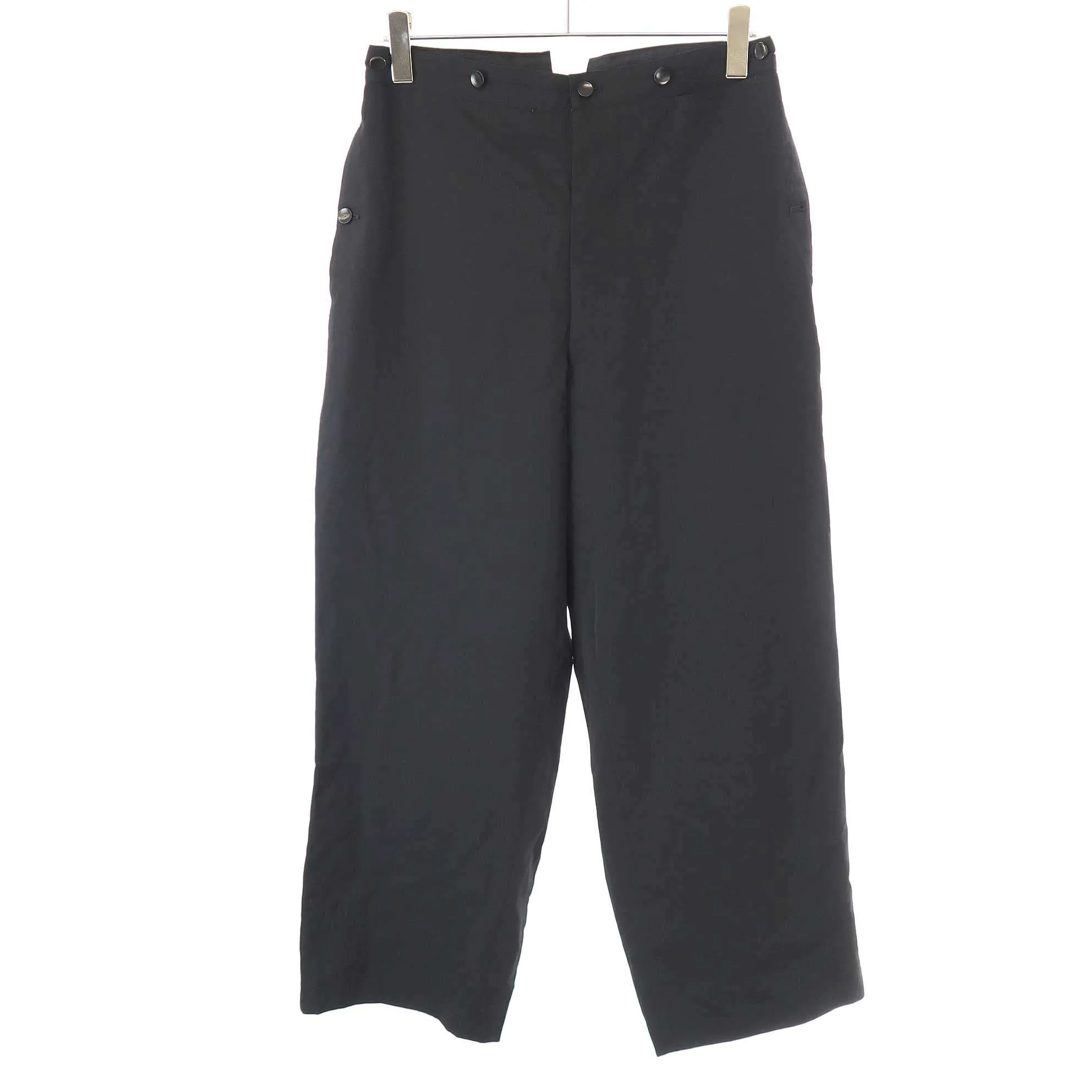 Yohji Yamamoto ヨウジヤマモト プールオム 2003SS サイドパイピングウールワイドパンツ HQ-P32-101