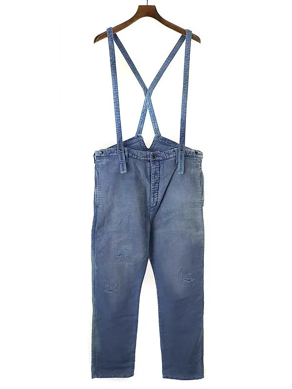 visvim ビズビム TRAVAILLER BRACES PANTS ガーメントダイモールスキンサスペンダーパンツ
