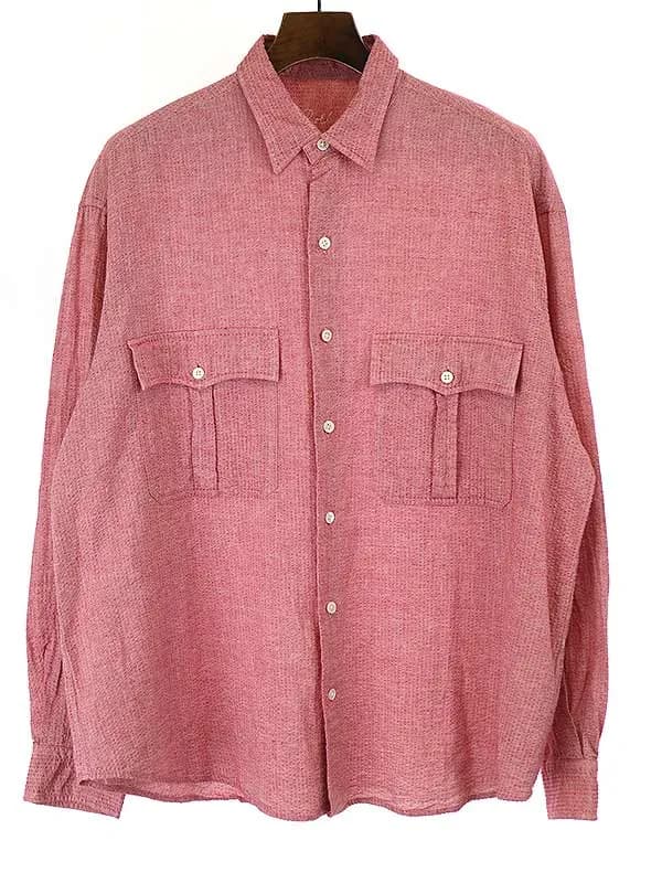 Porter Classic ポーター クラシック 19SS ROLL UP SHIJIRA STRIPE SHIRT しじら織ロールアップシャツ