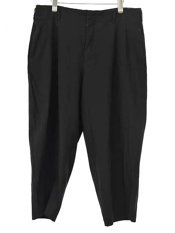 COMME des GARCONS コム デギャルソンオムプリュス 19SS ポリ縮絨ワイドテーパードスラックスパンツ