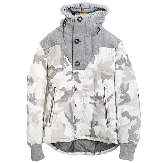 MONCLER MONCLER 13AW BEAUMONT カモフラージュフーデッドダウンジャケット