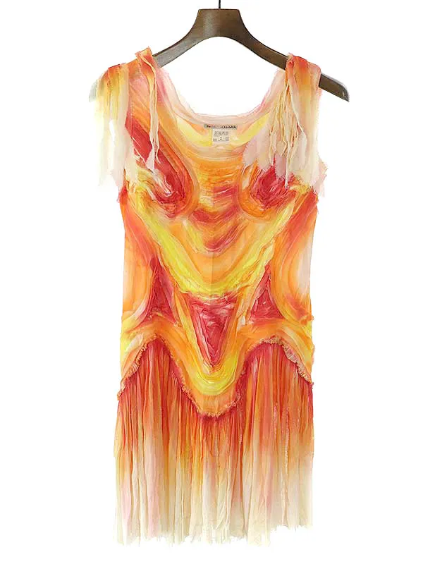 ISSEY MIYAKE イッセイミヤケ 15SS プリーツメッシュノースリーブワンピース