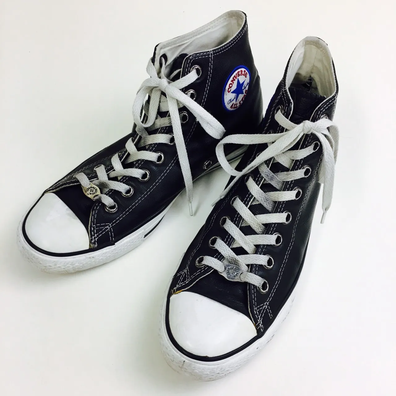 CHROME HEARTS CHROME HEARTS×CONVERSE スターパッチ付きオールレザーハイカットスニーカー