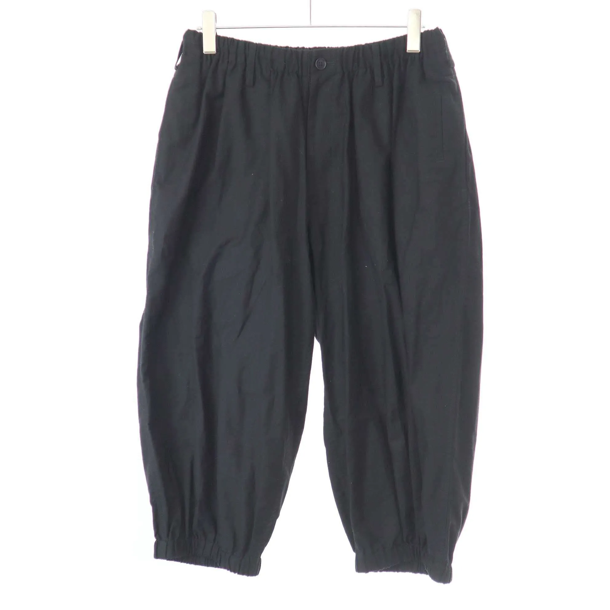 Yohji Yamamoto ヨウジヤマモト プールオム 23SS コットンツイルタブ付ギャザーパンツ HZ-P11-002