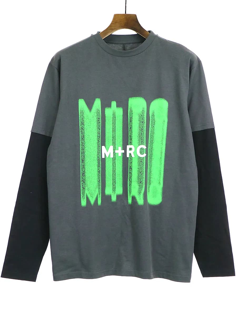 M+RC NOIR マルシェノア Double Layer Tee レイヤードプリントカットソー