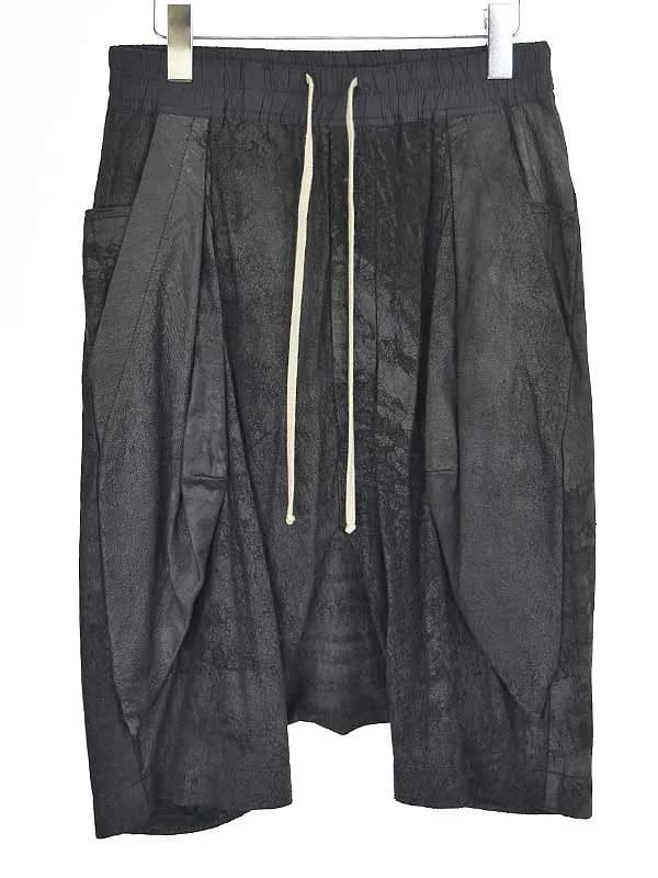 Rick Owens リックオウエンス 11SS CARGO PODS SHORTS レザーカーゴショートパンツ